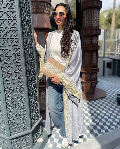 Moroccan kaftan in silver