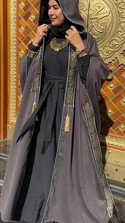 Grey suede kaftan