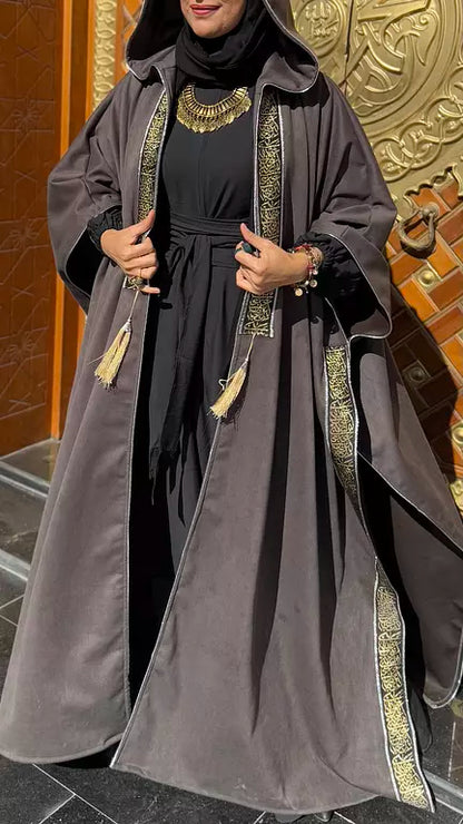 Grey suede kaftan