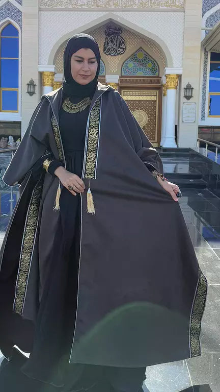 Grey suede kaftan