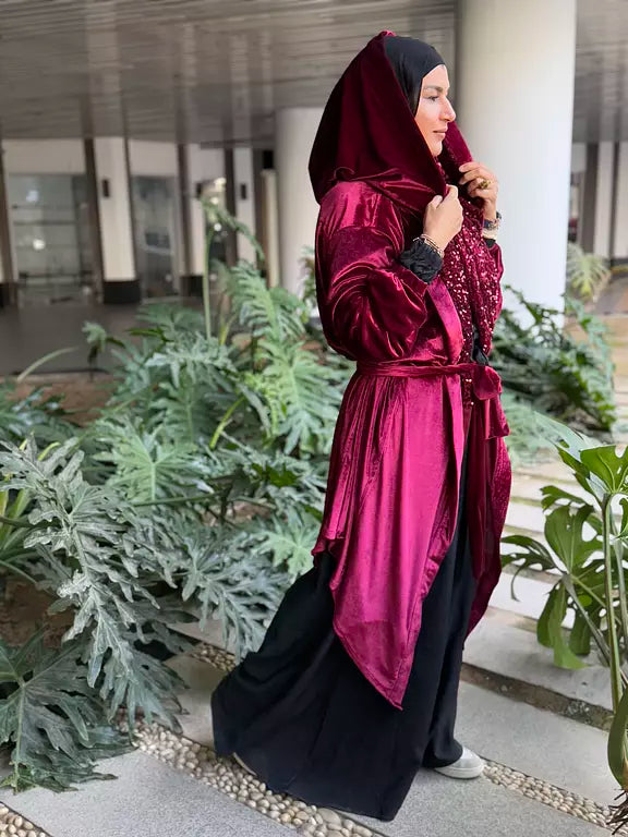 Burgundy sequin